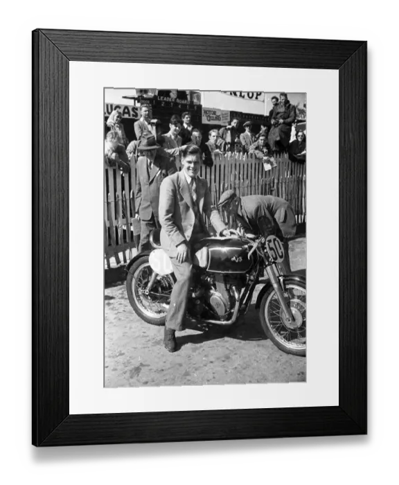 Framed Print : Robin Sherry (AJS) 1953 Junior TT Framed Print : Robin Sherry (AJS) 1953 Junior TT