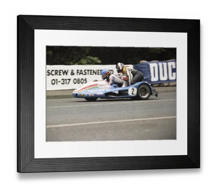 Framed Print : Jock Taylor & Gordon Russell (Fowler Yamaha) 1979 Sidecar TT Framed Print : Jock Taylor & Gordon Russell (Fowler Yamaha) 1979 Sidecar TT