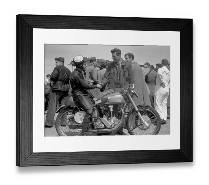 Framed Print : Geoff Tanner (Norton) 1954 Clubman Junior TT Framed Print : Geoff Tanner (Norton) 1954 Clubman Junior TT