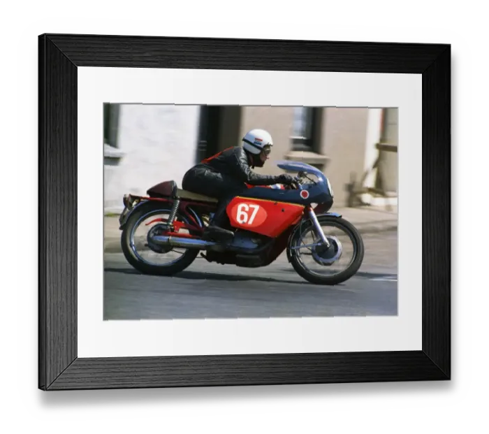 Framed Print : Clive Thompsett (Ducati) 1969 Production 250 TT Framed Print : Clive Thompsett (Ducati) 1969 Production 250 TT