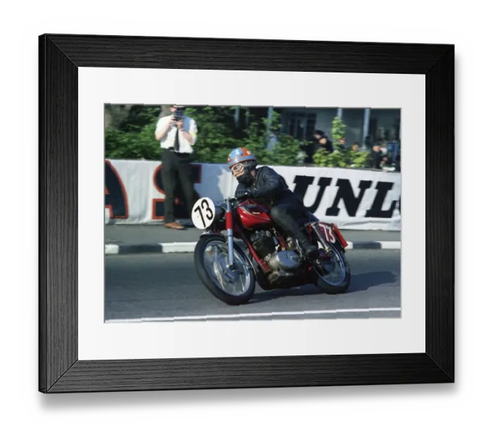 Framed Print : Clive Thompsett (Ducati) 1967 Production 250 TT Framed Print : Clive Thompsett (Ducati) 1967 Production 250 TT