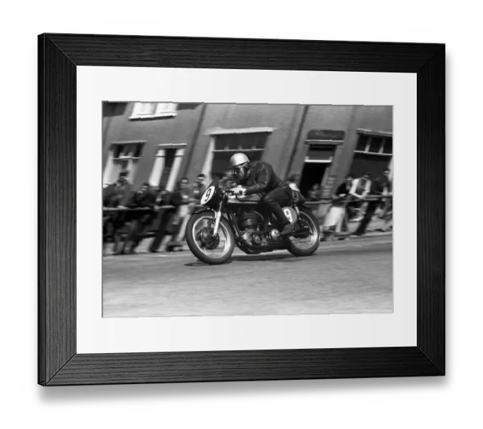 Framed Print : Ken Tully (Norton) 1957 Senior TT