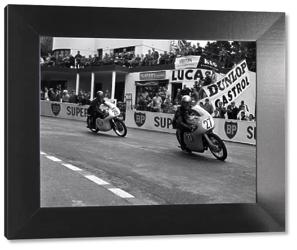 Pat Walsh (Ariel) and Jack Gow (Ducati) 1961 Lightweight TT