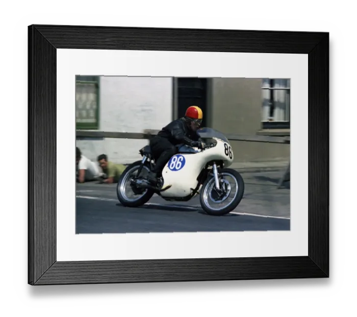 Framed Print : Charlie Watts (Norton) 1967 Junior TT