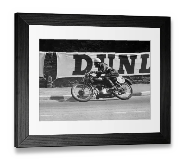 Framed Print : Bill Webster (Rudge) 1951 Lightweight TT Framed Print : Bill Webster (Rudge) 1951 Lightweight TT