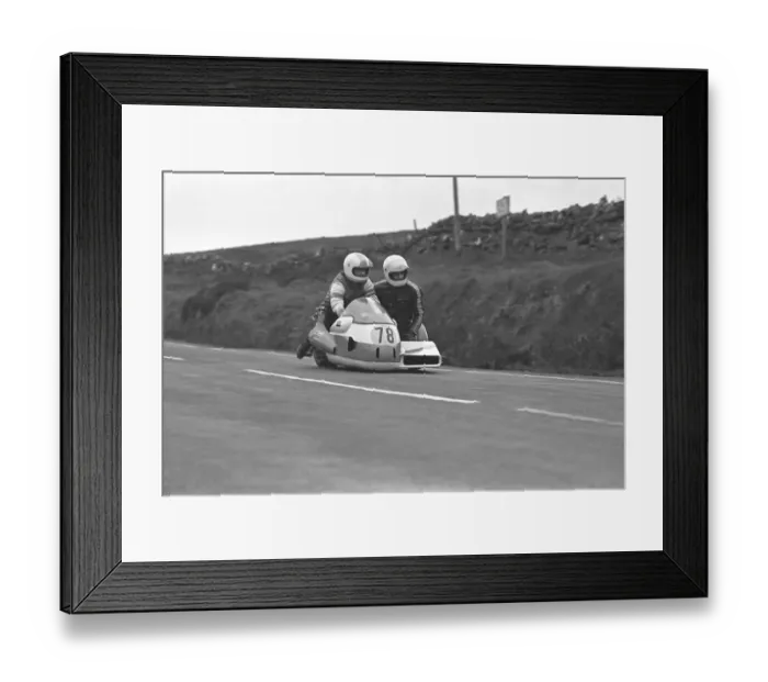 Framed Print : Vince Winstanley & Ken Harmer (Chrysler) 1976 1000 Sidecar TT Framed Print : Vince Winstanley & Ken Harmer (Chrysler) 1976 1000 Sidecar TT