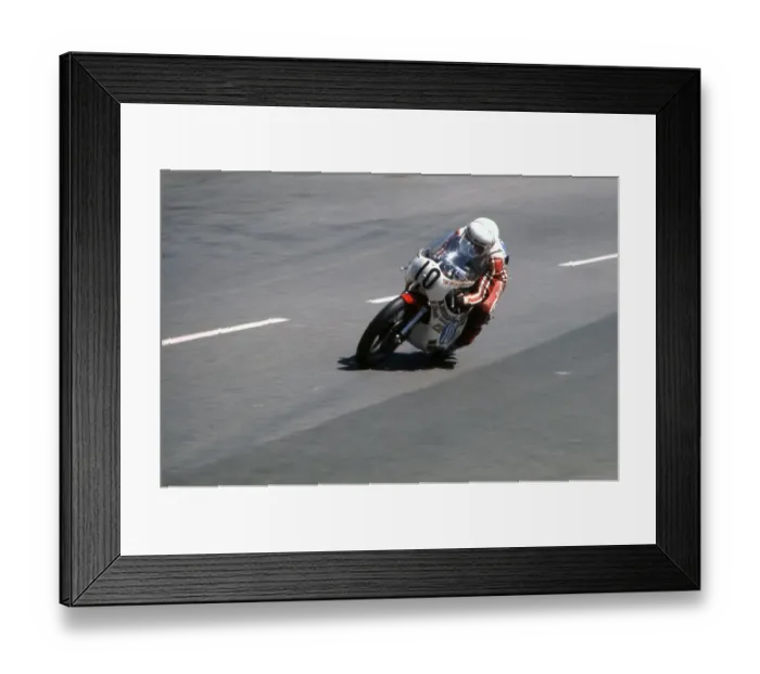 Framed Print : Charlie Williams (Yamaha) 1975 Junior TT