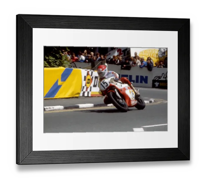 Framed Print : Charlie Williams (Yamaha) 1982 Classic TT