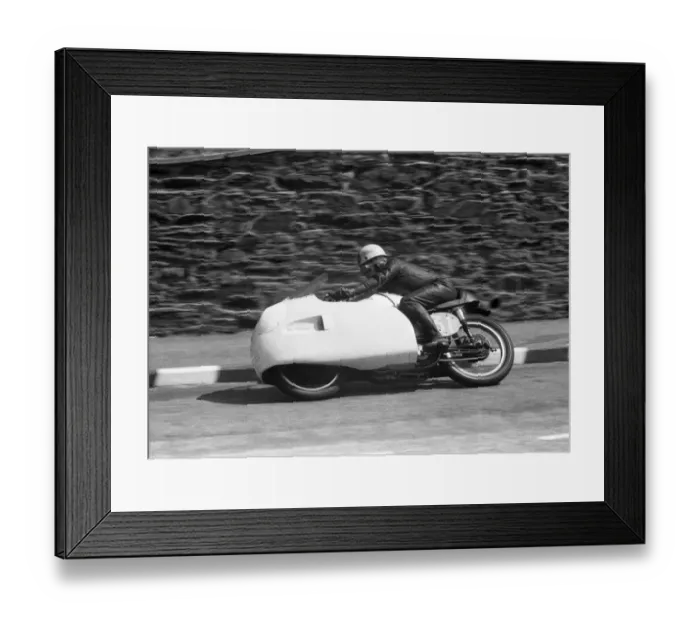 Framed Print : Jack Wood (Norton) 1957 Junior TT Framed Print : Jack Wood (Norton) 1957 Junior TT