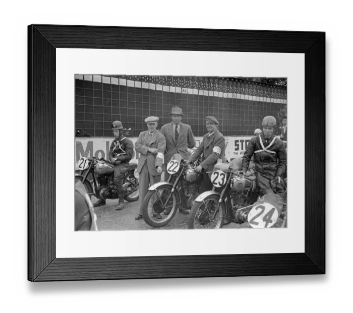 Framed Print : Michael McGeagh (BSA) and Trevor Williams (BSA) 1950 Junior Clubman TT Framed Print : Michael McGeagh (BSA) and Trevor Williams (BSA) 1950 Junior Clubman TT