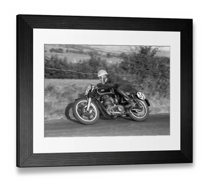 Framed Print : Percy Tait (AJS) 1955 Junior Ulster Grand Prix Framed Print : Percy Tait (AJS) 1955 Junior Ulster Grand Prix