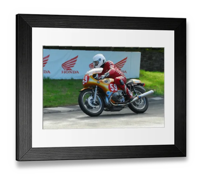 Framed Print : Helmut Dahne (BMW) 2016 Classic TT Parade Lap Framed Print : Helmut Dahne (BMW) 2016 Classic TT Parade Lap