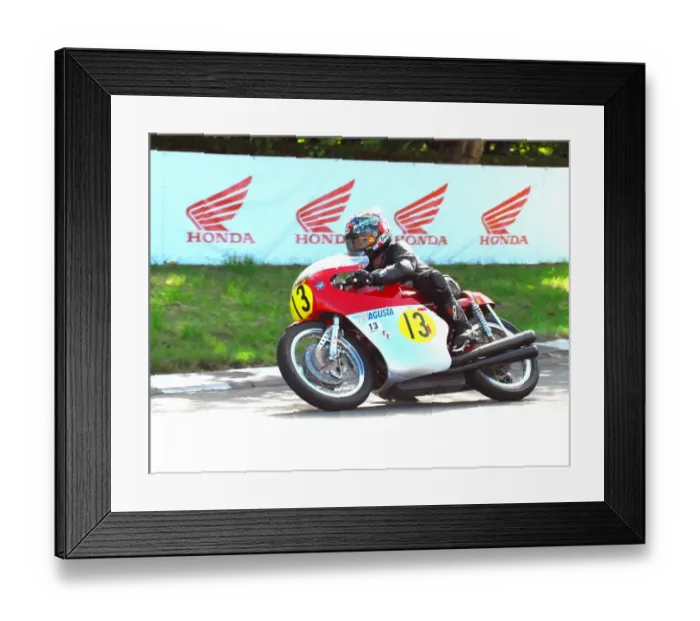 Framed Print : Glen English (MV) 2016 Classic TT Parade Lap Framed Print : Glen English (MV) 2016 Classic TT Parade Lap
