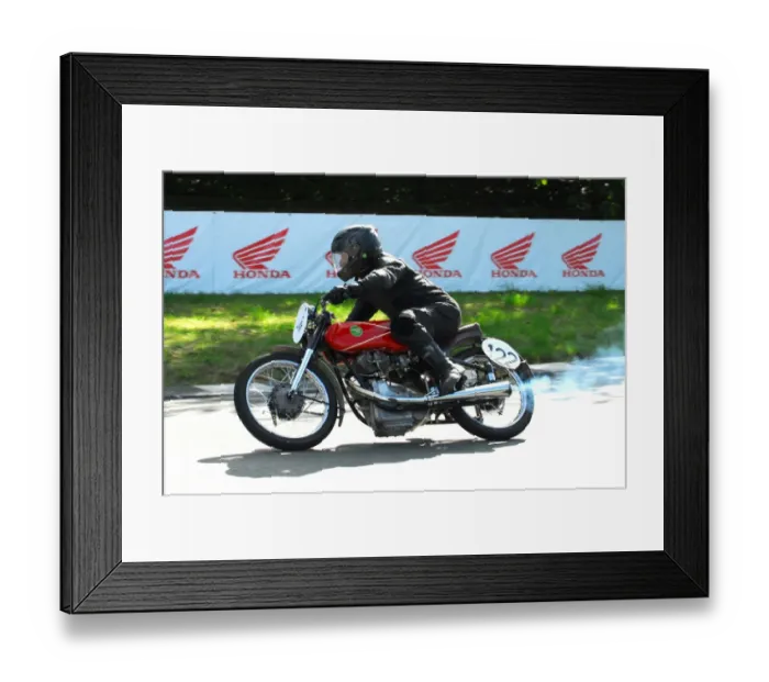 Framed Print : Mario Vogel (AWO) 2016 Classic TT Parade Lap