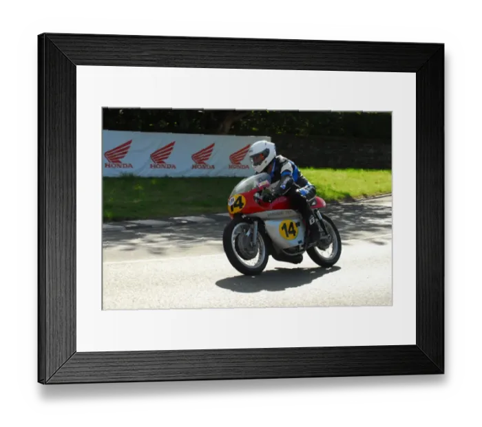 Framed Print : Vicente Ballester (Bultaco) 2016 Classic TT Parade Lap Framed Print : Vicente Ballester (Bultaco) 2016 Classic TT Parade Lap