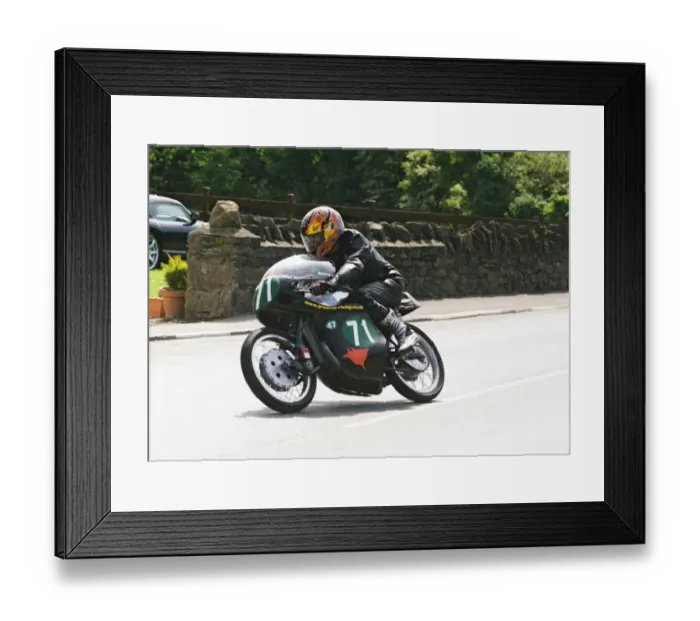 Framed Print : Mervyn Stratford (Greeves) 2004 Pre TT Classic Framed Print : Mervyn Stratford (Greeves) 2004 Pre TT Classic