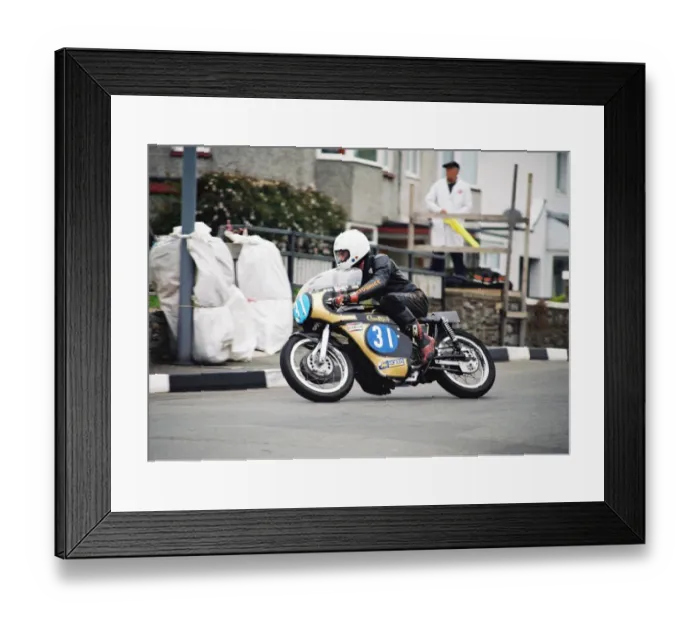 Framed Print : Mick Moreton (Seeley 7R) 2004 Pre TT Classic