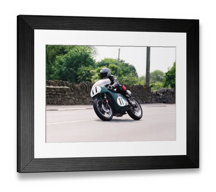 Framed Print : Dave Madsen-Mygdal (Triumph) 2004 Pre TT Classic Framed Print : Dave Madsen-Mygdal (Triumph) 2004 Pre TT Classic