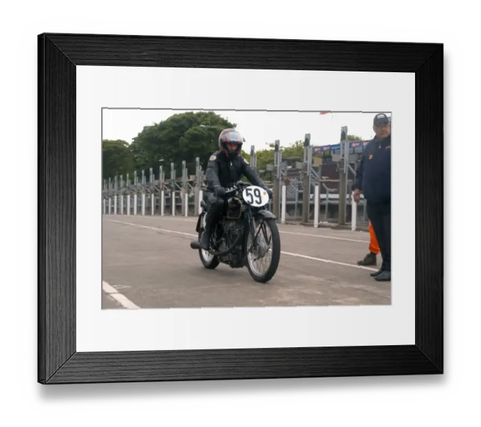Framed Print : Chris Williams (Velocette) 2004 Classic Parade Lap Framed Print : Chris Williams (Velocette) 2004 Classic Parade Lap