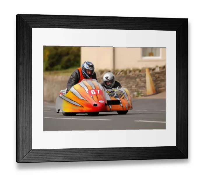 Framed Print : Jean-Claude Huet & Emmanuelle Nicholas (Shelbourne) 2004 Sidecar TT Framed Print : Jean-Claude Huet & Emmanuelle Nicholas (Shelbourne) 2004 Sidecar TT