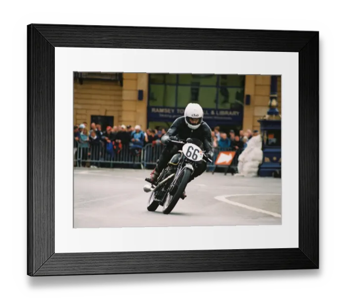 Framed Print : Grahame Rhodes (Velocette) 2004 Classic Parade Lap Framed Print : Grahame Rhodes (Velocette) 2004 Classic Parade Lap