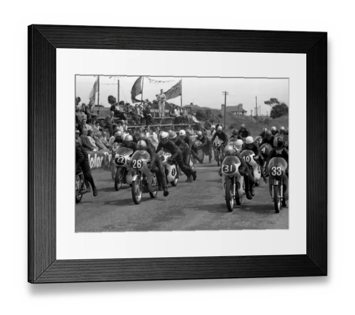 Framed Print : Start of the 125 race, 1963 Southern 100 Framed Print : Start of the 125 race, 1963 Southern 100
