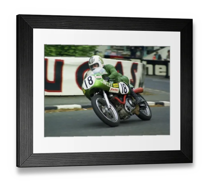 Framed Print : Mick Grant (Jim Lee Norton) 1971 Formula 750 TT