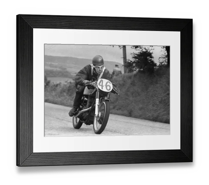 Framed Print : Alan Raynor (AJS) 1954 Junior Manx Grand Prix Framed Print : Alan Raynor (AJS) 1954 Junior Manx Grand Prix