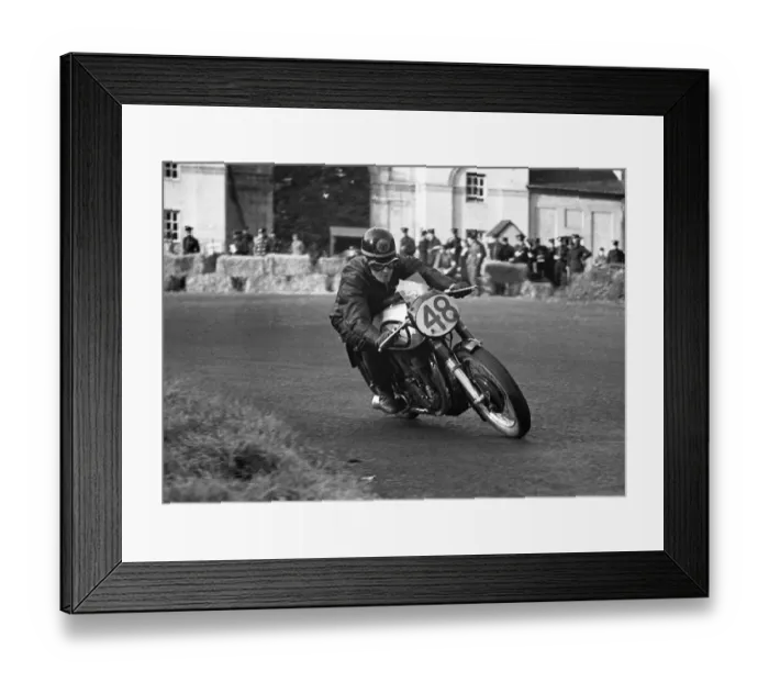 Framed Print : Alan Holmes (500 Norton) 1953 Oulton Park Framed Print : Alan Holmes (500 Norton) 1953 Oulton Park
