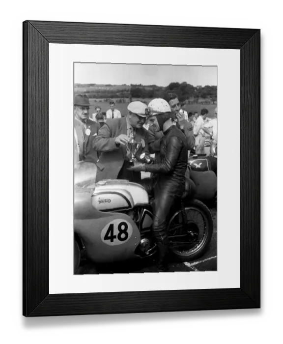 Framed Print : Bob McIntyre (Norton) 1959 Senior Ulster Grand Prix Framed Print : Bob McIntyre (Norton) 1959 Senior Ulster Grand Prix