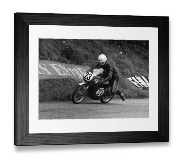 Framed Print : Allan Robinson MBE (Honda) 1966 50cc TT Framed Print : Allan Robinson MBE (Honda) 1966 50cc TT