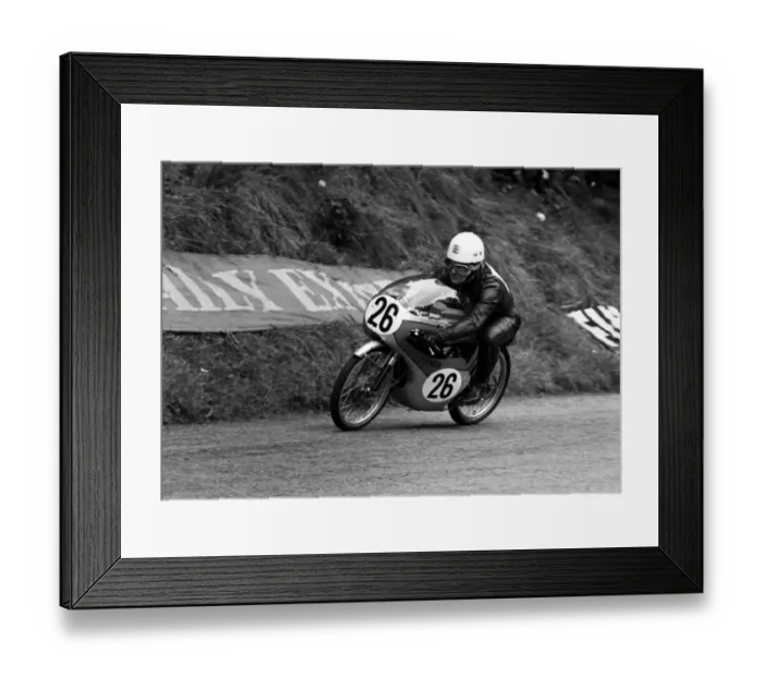 Framed Print : Stan Lawley (Honda) 1966 50cc TT