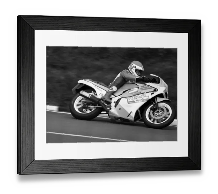 Framed Print : Glenn Williams (Suzuki) 1986 Production D TT