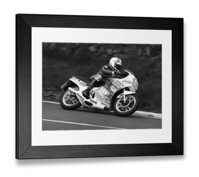 Framed Print : Brian Reid (Suzuki) 1986 Production D TT Framed Print : Brian Reid (Suzuki) 1986 Production D TT