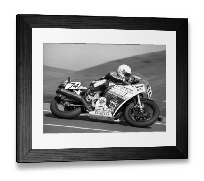 Framed Print : Martin Hall (Suzuki) 1985 Formula One TT Framed Print : Martin Hall (Suzuki) 1985 Formula One TT