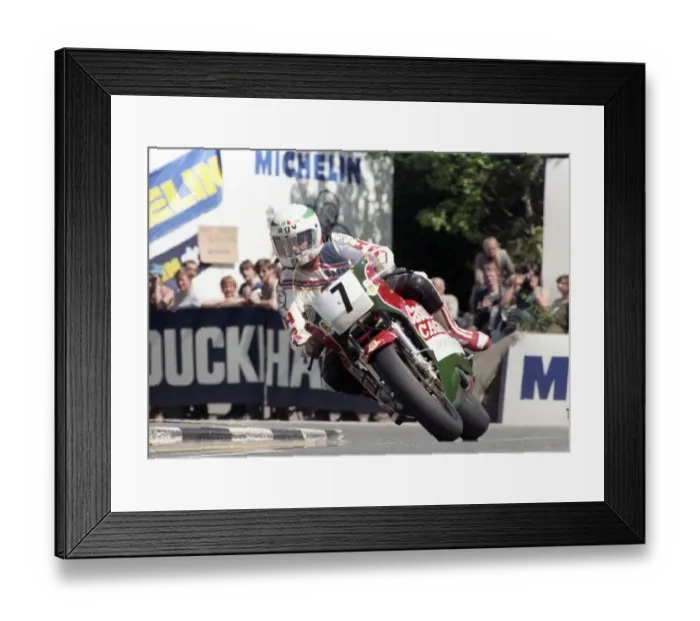 Framed Print : Barry Woodland (Ducati) 1985 Formula One TT Framed Print : Barry Woodland (Ducati) 1985 Formula One TT