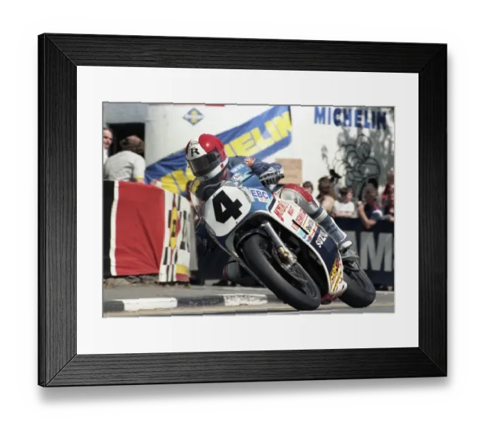 Framed Print : Tony Rutter (Suzuki) 1985 Formula One TT Framed Print : Tony Rutter (Suzuki) 1985 Formula One TT