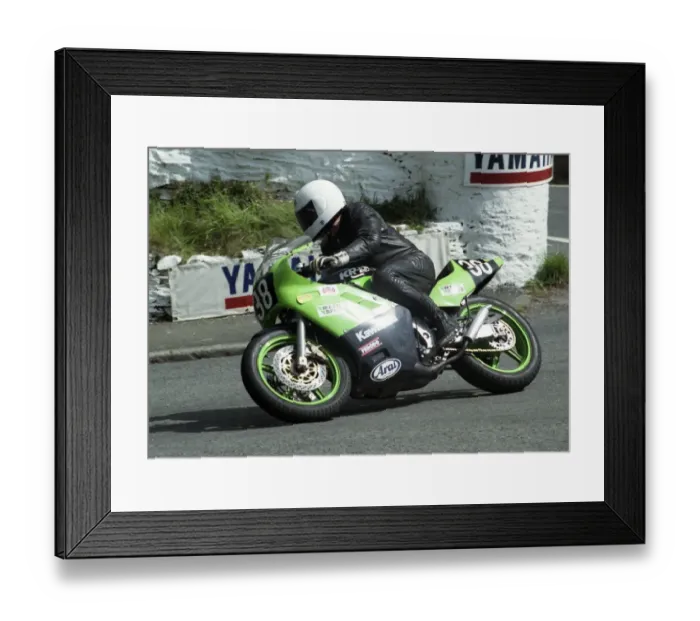 Framed Print : Dave Kerby (Kawasaki) 1993 Supersport 400 TT Framed Print : Dave Kerby (Kawasaki) 1993 Supersport 400 TT