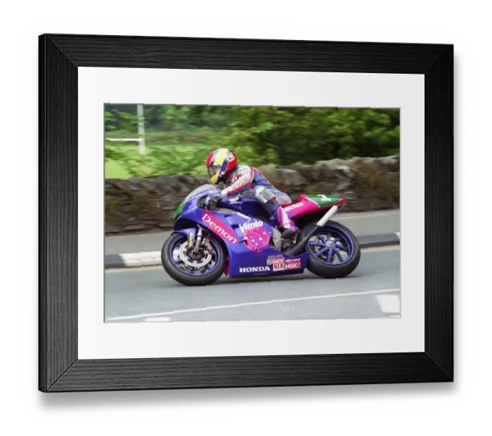 Framed Print : Paul Williams (Honda) 2000 Lightweight TT