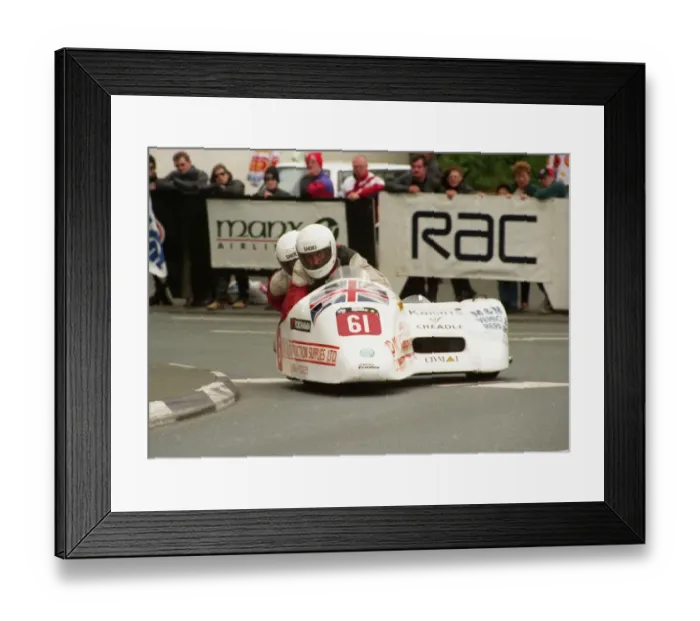 Framed Print : Bryan Pedder & Mark Adams (Shellbourne Honda) 1998 Sidecar TT Framed Print : Bryan Pedder & Mark Adams (Shellbourne Honda) 1998 Sidecar TT