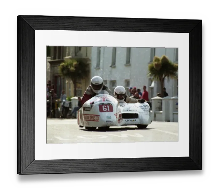 Framed Print : Bryan Pedder & Mark Adams (Shelbourne Honda) 1998 Sidecar TT Framed Print : Bryan Pedder & Mark Adams (Shelbourne Honda) 1998 Sidecar TT