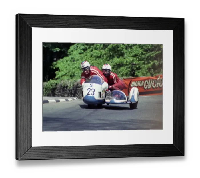 Framed Print : Roger Dutton & Tony Wright (BMW) 1974 500 Sidecar TT Framed Print : Roger Dutton & Tony Wright (BMW) 1974 500 Sidecar TT