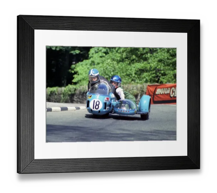 Framed Print : Bill Crook & Stuart Collins (Windle BSA) 1974 500 Sidecar TT Framed Print : Bill Crook & Stuart Collins (Windle BSA) 1974 500 Sidecar TT