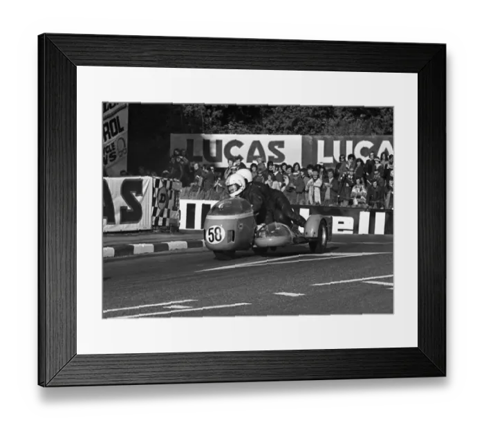 Framed Print : Alister Mothersill & P Cartwright (BSA) 1973 750 Sidecar TT Framed Print : Alister Mothersill & P Cartwright (BSA) 1973 750 Sidecar TT
