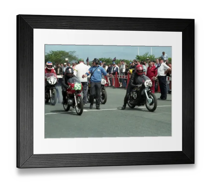 Framed Print : Bernard Beardworth (Parilla, 55) and John Rimmer (Ariel) 1993 Classic Lap Framed Print : Bernard Beardworth (Parilla, 55) and John Rimmer (Ariel) 1993 Classic Lap