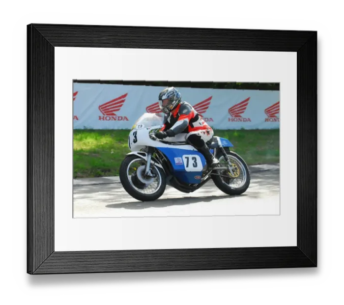 Framed Print : Ray McKenna (Triumph) 2016 MGP Classic Lap Framed Print : Ray McKenna (Triumph) 2016 MGP Classic Lap