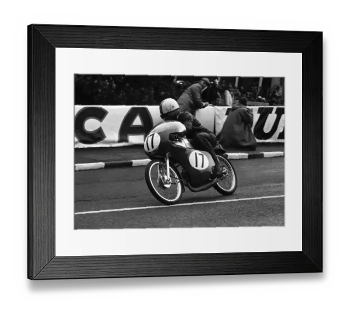 Framed Print : Ian Plumridge (Derbi) 1965 50cc TT Framed Print : Ian Plumridge (Derbi) 1965 50cc TT