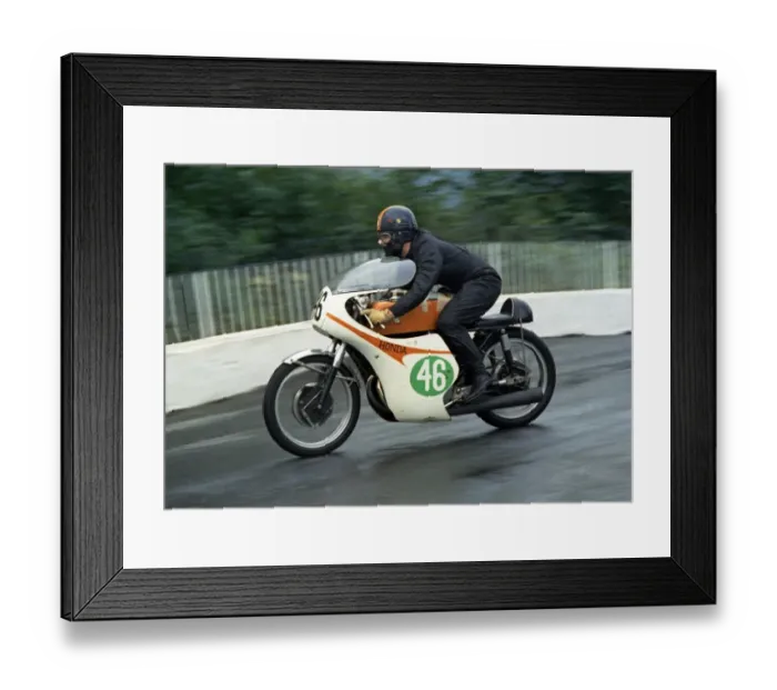 Framed Print : Martin Powell (Honda) 1967 Lightweight Manx Grand Prix Framed Print : Martin Powell (Honda) 1967 Lightweight Manx Grand Prix
