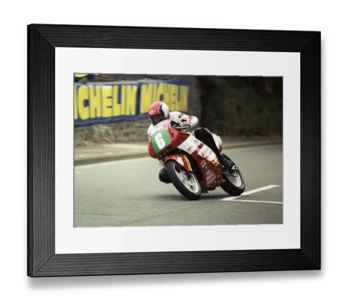 Framed Print : Steve Hislop (Honda) 1989 Supersport 600 TT