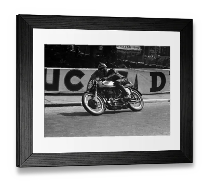 Framed Print : Albert Moule (Norton) 1953 Junior TT Framed Print : Albert Moule (Norton) 1953 Junior TT